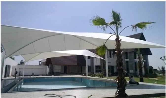 Swimming pool tensile structure at Sun View, Ludhiana